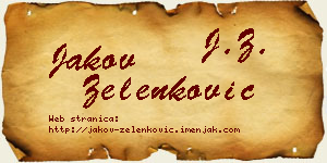 Jakov Zelenković vizit kartica